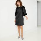 Women's Puff 3/4 Sleeve Dress - A New Day Black
