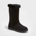 Girls' Kameryn Faux Fur Shearling Boots - Cat & Jack Black