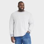 Men's Big & Tall Textured Long Sleeve T-shirt - Goodfellow & Co Gray