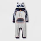 Baby Boys' Hooded Romper With Front Pocket - Cat & Jack Gray Newborn, Boy's