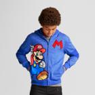 Boys' Super Mario Fleece Jacket Hoodie - Blue