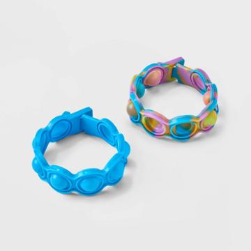 Kids' 2pk Bubble Pop Silicone Bracelets - Cat & Jack Blue