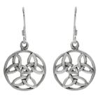 Women's Journee Collection Sterling Silver Circle Celtic Knot Dangle Earrings -