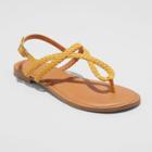 Women's Anabel Wide Width Braided Thong Ankle Strap Sandals - Universal Thread Yellow 5w, Women's,