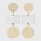Hammered Metal Multi-shape Earrings - A New Day Gold