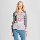 Target Women's Guardians Of The Galaxy 3/4 Sleeve Groot Raglan Graphic T-shirt (juniors') Gray