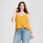 Women's Plus Size Cross Back Tank Top - Universal Thread Gold