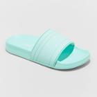 Girls' Nikko Slide Sandals - Cat & Jack Mint S(13-1), Toddler Girl's, Size: Small(13-1), Green