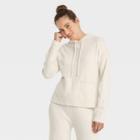 Women's Crewneck Hooded Pullover Sweater - A New Day Cream