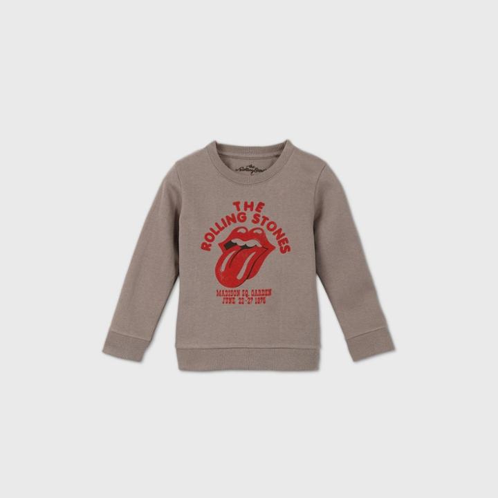 Toddler Boys' The Rolling Stones Fleece Crew Sweatshirt - Gray
