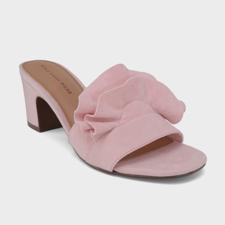 Women's Zadie Heeled Slide Sandals - Who What Wear Blushing