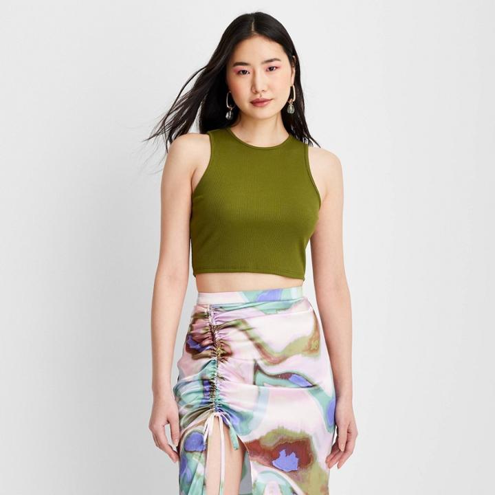 Women's Baby Tank Top - Future Collective With Gabriella Karefa-johnson Olive Green Xxs