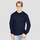 Hanes Men's Big & Tall Long Sleeve Beefy T-shirt - Navy (blue)
