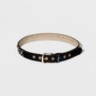 Women's Faux Suede Stud Belt - Wild Fable Black