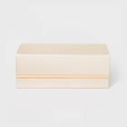 Fold Over Faux Leather Box Storage- A New Day Cream, Adult Unisex, Ivory