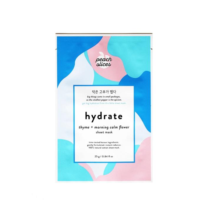 Peach Slices Thyme And Morning Calm Flower Hydrate Face Mask Sheet - .84 Fl Oz