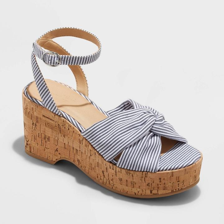 Women's Mellie Wedge Heels - Universal Thread Blue