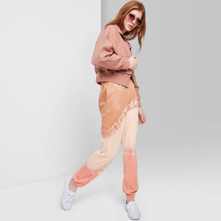 Women's High-rise Vintage Jogger Sweatpants - Wild Fable Cream Tie-dye Xs, Ivory Tie-dye