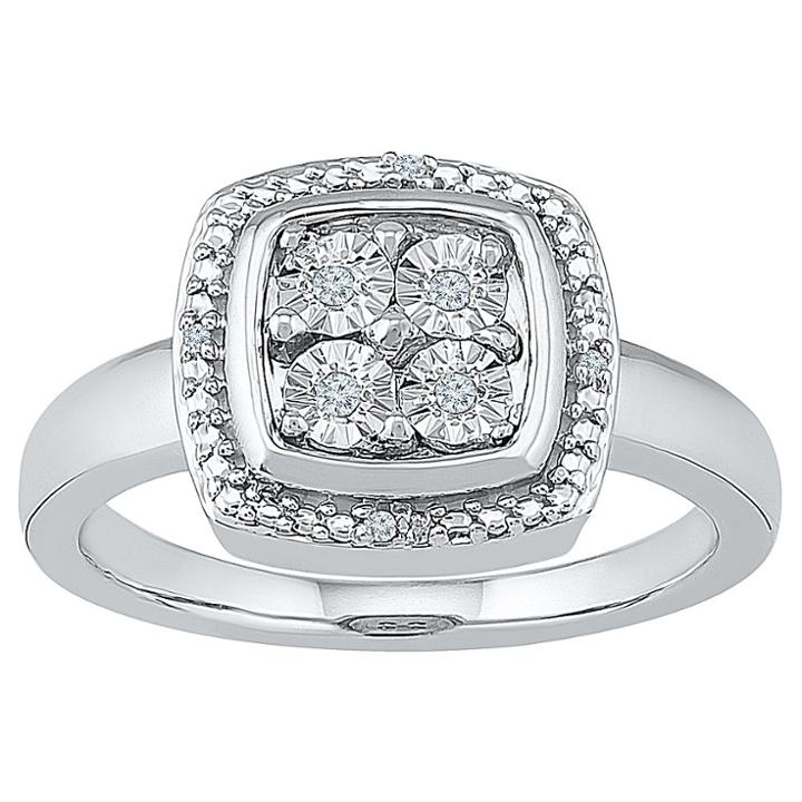 Distributed By Target Women's Diamond Accent Round White Diamond Fashion Ring In Sterling Silver (i-j,i2-i3) (size 5.50),