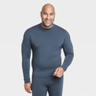 Men's Long Sleeve Fitted Cold Mock T-shirt - All In Motion Navy S, Men's, Size: