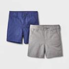 Toddler Boys' 2pk Quick Dry Shorts - Cat & Jack Navy Blue/heather Gray