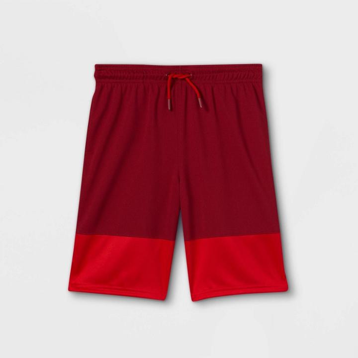 Boys' Shine Mesh Shorts - All In Motion Deep Red
