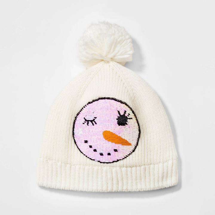 Girls' Snowman Hat - Cat & Jack White