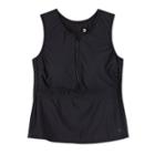 Women's Plus Size Sleeveless Zipper Front Rashguard - All In Motion Black