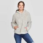 Women's Plus Size Long Sleeve Hoodie Sherpa Sweatshirt - Universal Thread Blue