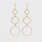 Sugarfix By Baublebar With Crystal Tiered Hoop Earrings - Gold, Girl's