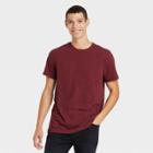 Men's Pinstripe Standard Fit Short Sleeve Crew Neck Shirt - Goodfellow & Co Red
