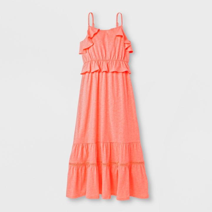 Girls' Knit Maxi Dress - Cat & Jack Coral