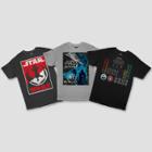 Boys' Star Wars 3pk Short Sleeve T-shirt - Charcoal/gray/black S,