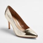 Women's Gemma Wide Width Pointed Toe Pumps - A New Day Gold 5.5w,