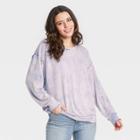 Women's Ruffle Detail Sweatshirt - Knox Rose Dusty Purple