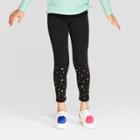 Girls' Cozy Dott Print Leggings - Cat & Jack Black