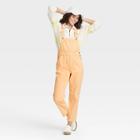 Women's High-rise Ankle Length Taper Denim Overall Jeans - Universal Thread Orange