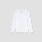 Men's Tall Adaptive Loose Fit Long Sleeve Crewneck T-shirt - Goodfellow & Co White