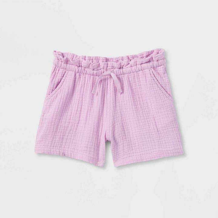 Girls' Woven Gauze Shorts - Cat & Jack Purple