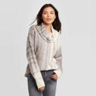 Women's Cowl Neck Pullover Sweater - Knox Rose Gray