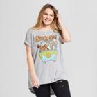 Women's Scooby-doo Plus Size Short Sleeve Crew Neck T-shirt (juniors') - Gray