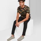 Men's Camo Print Loose Fit Short Sleeve Crewneck T-shirt - Original Use Paris Green