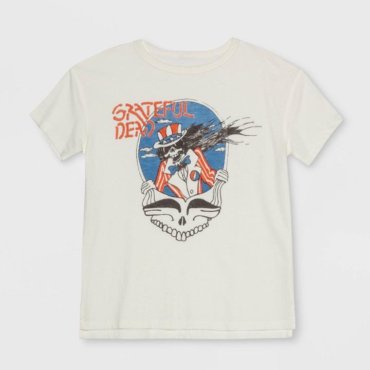 Junk Food Boys' Grateful Dead Skull Fly Short Sleeve T-shirt - White