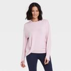 Women's Modal Fleece Twist-front Sweatshirt - All In Motion Pink