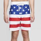 Bioworld Men's 13 Americana Flag Board Shorts - White