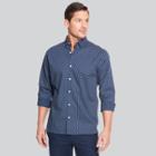 Van Heusen Men's Classic Fit Long Sleeve Button-down Shirt - Iris Black