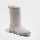 Girls' Kameryn Faux Fur Shearling Boots - Cat & Jack Gray