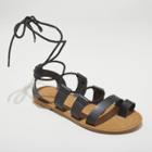 Women's Paige Lace Up Gladiator Sandals - Universal Thread Black