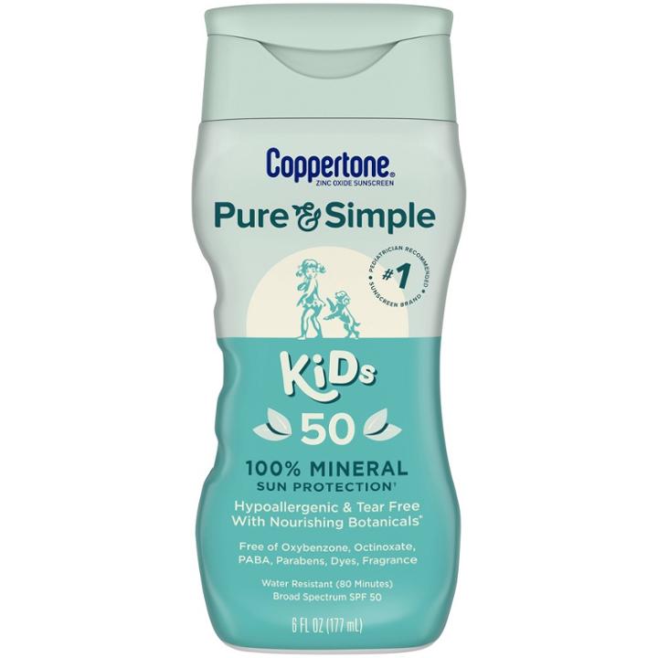 Coppertone Pure And Simple Kids Mineral Sunscreen Lotion - Spf