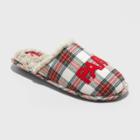 Men's Papa Oso Plaid Slide Holiday Slippers - Wondershop S,